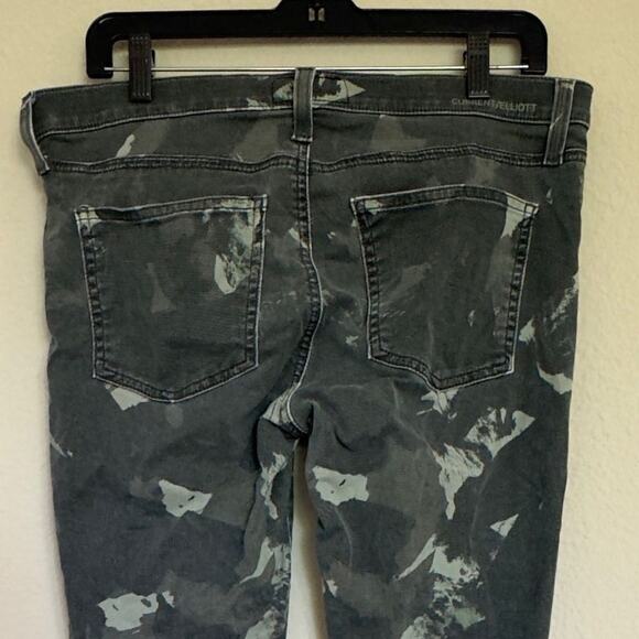 Current/Elliott Camo Stiletto Jeans Size 30 Mid Rise Skinny Army Green USA - Picture 10 of 12